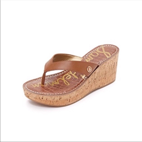 Sam Edelman Shoes - Sam Edelman Light Brown Romy Cork Wedge Sandal